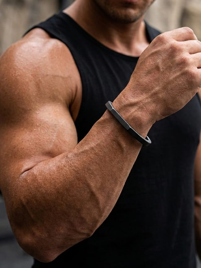 Matte Black Open Cuff Bracelet
